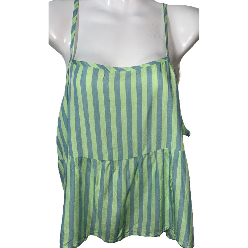 BP Women's Halter L Striped Pastel Girly Valley Girl Bimbo Festival Beach Vaca - Picture 2 of 6